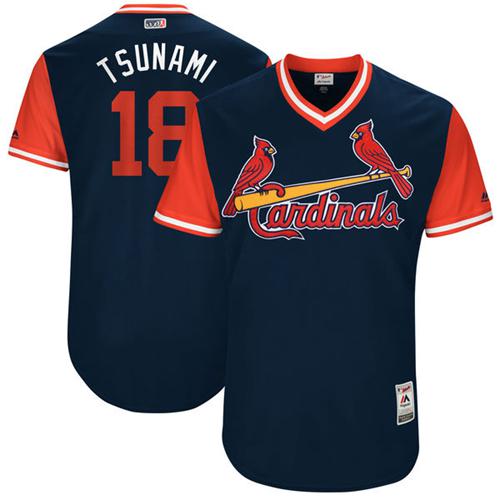 Cardinals #18 Carlos Martinez Navy "Tsunami" Players Weekend Authentic Stitched MLB Jersey