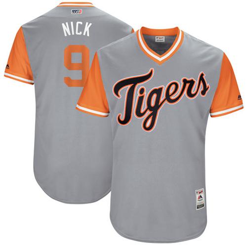 Tigers #9 Nick Castellanos Gray "Nick" Players Weekend Authentic Stitched MLB Jersey
