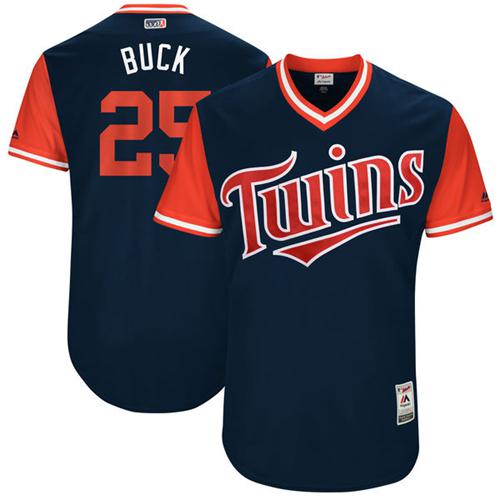 Twins #25 Byron Buxton Navy "Buck" Players Weekend Authentic Stitched MLB Jersey