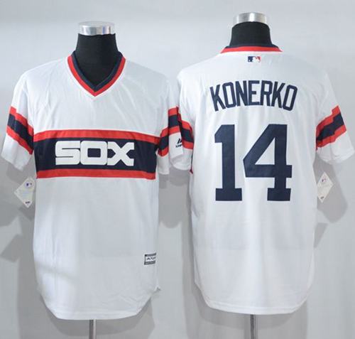 White Sox #14 Paul Konerko White New Cool Base Alternate Home Stitched MLB Jersey - Click Image to Close