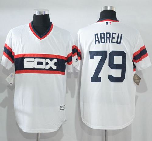 White Sox #79 Jose Abreu White New Cool Base Alternate Home Stitched MLB Jersey - Click Image to Close