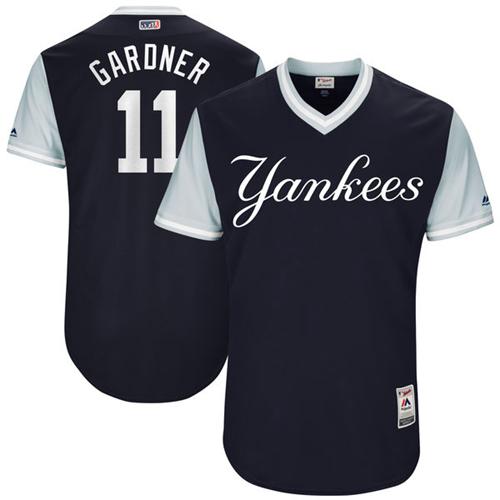 Yankees #11 Brett Gardner Navy "Gardner" Players Weekend Authentic Stitched MLB Jersey