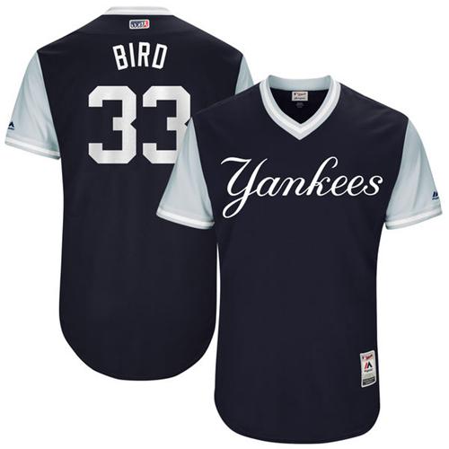 Yankees #33 Greg Bird Navy "Bird" Players Weekend Authentic Stitched MLB Jersey