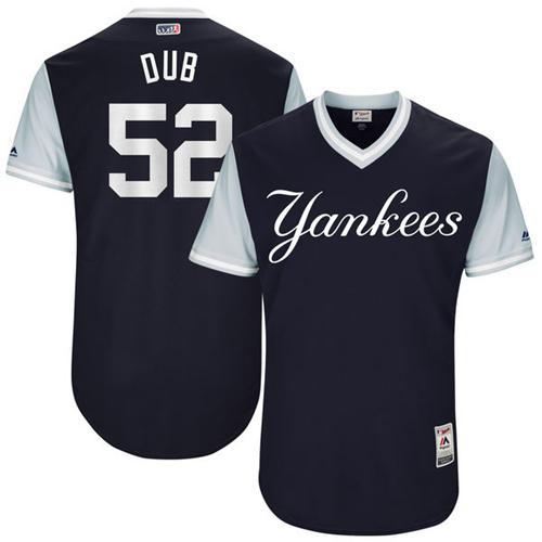 Yankees #52 C.C. Sabathia Navy "Dub" Players Weekend Authentic Stitched MLB Jersey