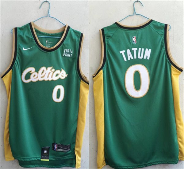 Boston Celtics #0 Jayson Tatum Green Stitched Basketball Jersey