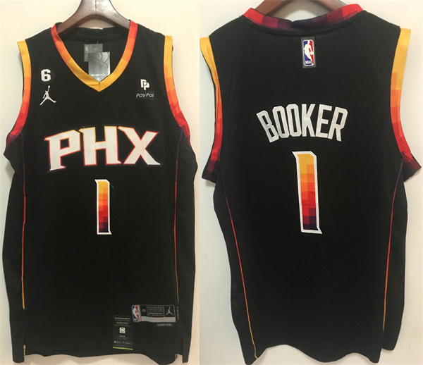 Phoenix Suns #1 Devin Booker Black Stitched Basketball Jersey