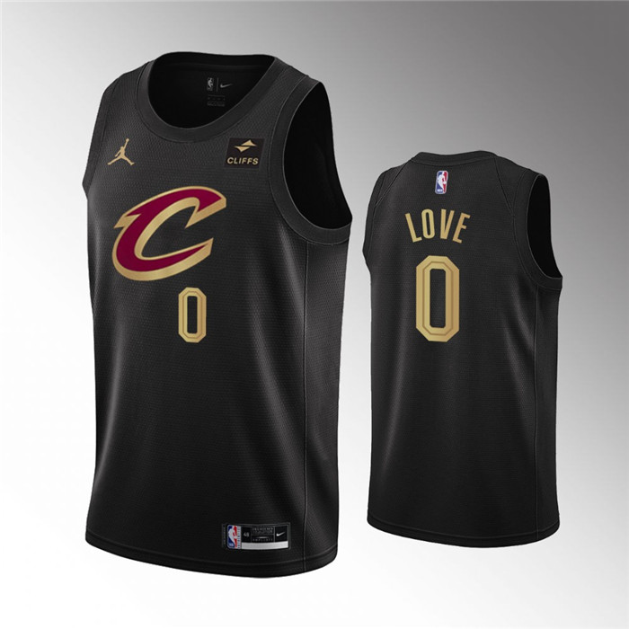 Cleveland Cavaliers #0 Kevin Love Black Statement Edition Stitched Basketball Jersey
