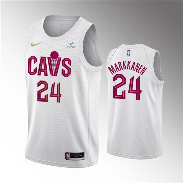 Cleveland Cavaliers #24 Lauri Markkanen Association Edition Stitched Basketball Jersey - Click Image to Close