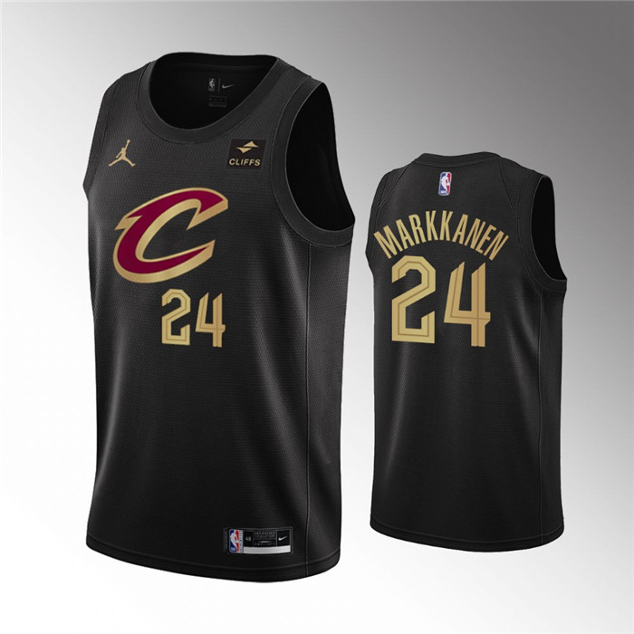 Cleveland Cavaliers #24 Lauri Markkanen Black Statement Edition Stitched Basketball Jersey