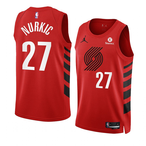 Portland Trail Blazers #27 Jusuf Nurkic 2022-23 Red Statement Edition Swingman Stitched Basketball J