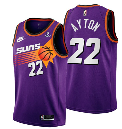 Phoenix Suns #22 Deandre Ayton Purple Stitched Basketball Jersey - Click Image to Close