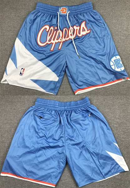 Los Angeles Clippers Blue Shorts (Run Small) - Click Image to Close