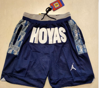 Georgetown Hoyas Navy Blue College Just Don Shorts Swingman Shorts - Click Image to Close