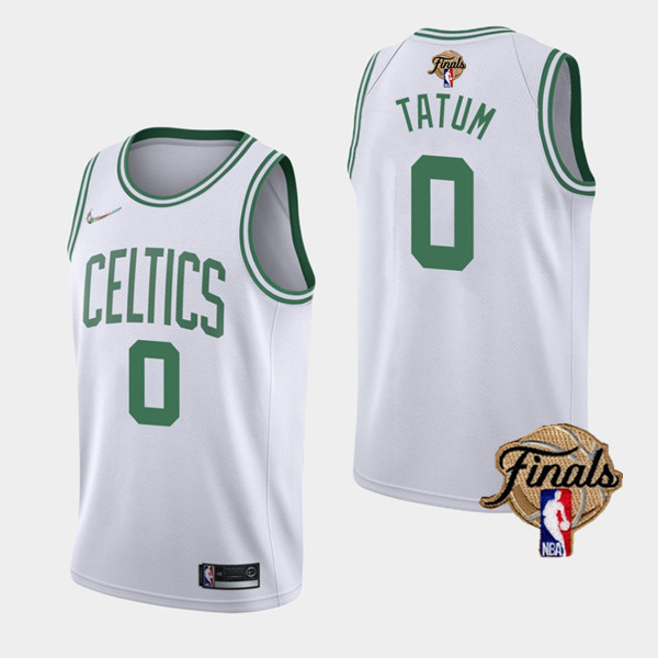 Boston Celtics #0 Jayson Tatum 2022 White NBA Finals Stitched Jersey - Click Image to Close