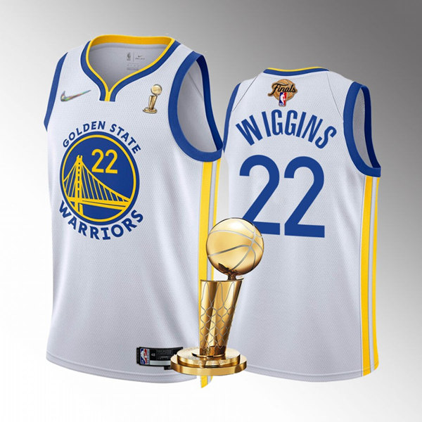 Golden State Warriors #22 Andrew Wiggins White 2022 NBA Finals Champions Stitched Jersey