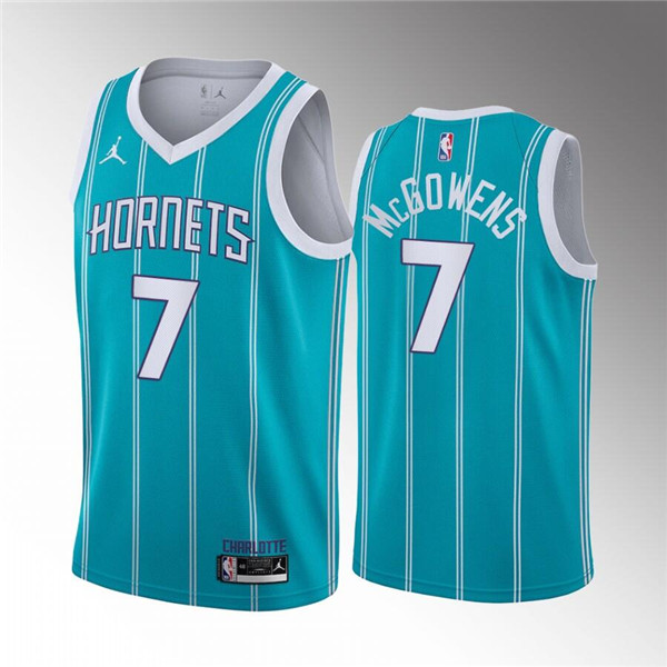 Charlotte Hornets #7 Bryce McGowens 2022 Draft Stitched Basketball Jersey - Click Image to Close