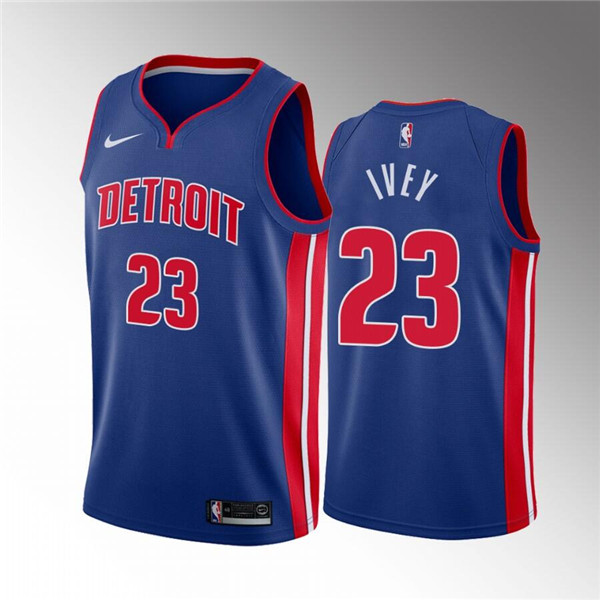 Detroit Pistons #23 Jaden Ivey 2022 Draft Blue Basketball Stitched Jersey - Click Image to Close