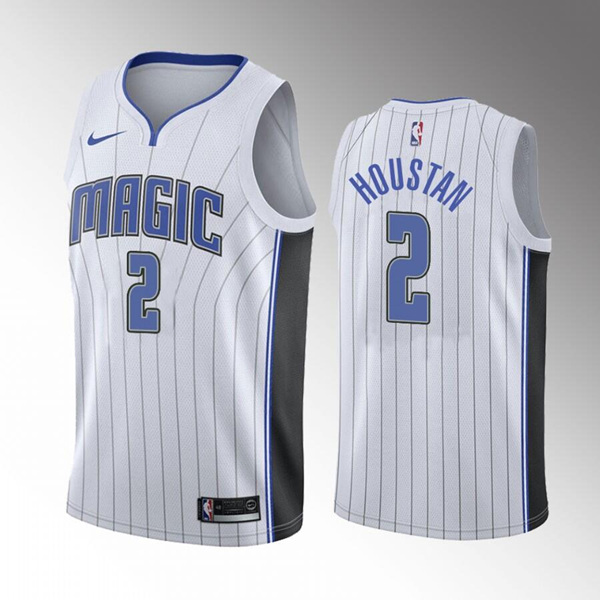 Orlando Magic #2 Caleb Houstan White 2022 Draft Basketball Stitched Jersey - Click Image to Close