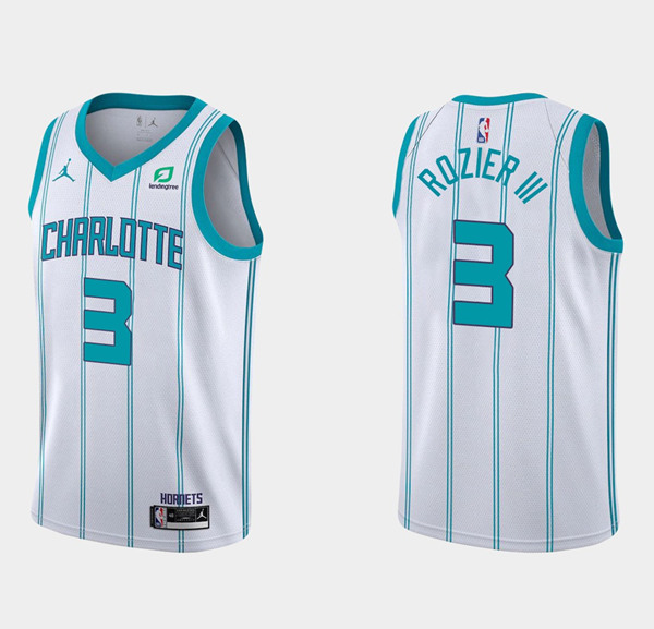 Charlotte Hornets #3 Terry Rozier III White Stitched NBA Jersey
