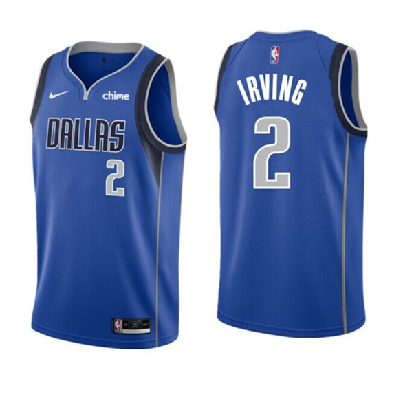 Dallas Mavericks #2 Kyrie Irving Blue Icon Edition Stitched Basketball Jersey - Click Image to Close