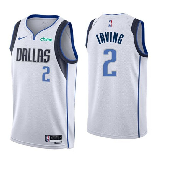 Dallas Mavericks #2 Kyrie Irving White Association Edition Stitched Basketball Jersey