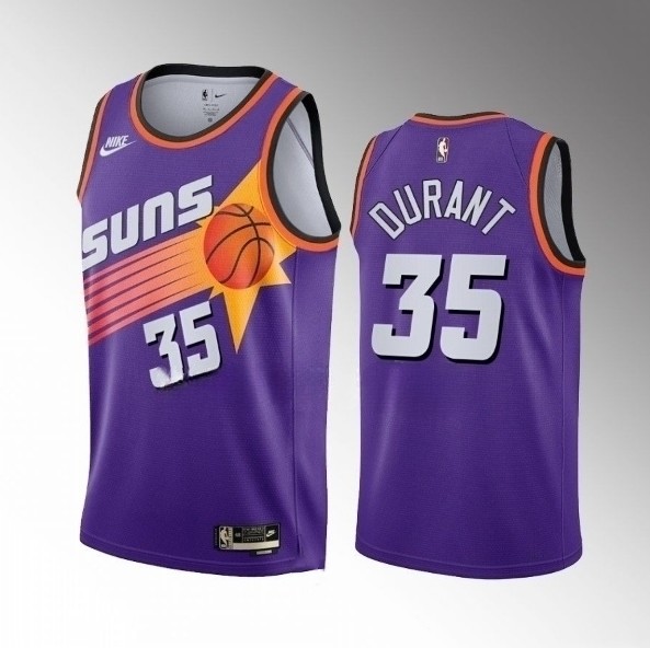 Phoenix Suns #35 Kevin Durant Purple Classic Edition Stitched Basketball Jersey - Click Image to Close