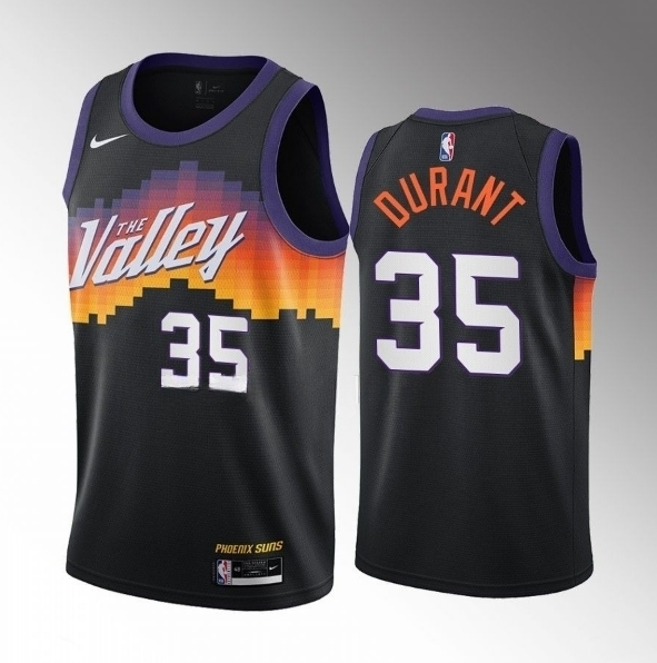 Phoenix Suns #35 Kevin Durant Balck City Edition Stitched Basketball Jersey