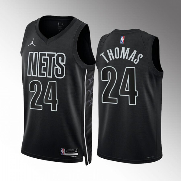 Brooklyn Nets #24 Cam Thomas 2022-23 Black Statement Edition Stitched Basketball Jersey