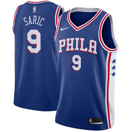 Nike 76ers #9 Dario Saric Blue NBA Swingman Icon Edition Jersey