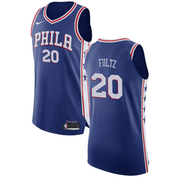 Nike 76ers #20 Markelle Fultz Blue NBA Authentic Icon Edition Jersey