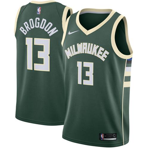 Nike Bucks #13 Malcolm Brogdon Green NBA Swingman Icon Edition Jersey