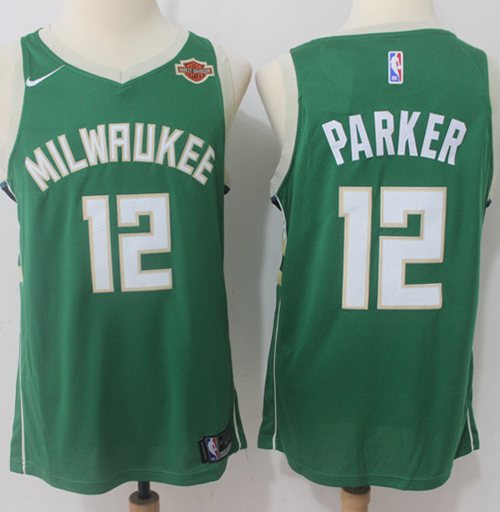 Nike Bucks #12 Jabari Parker Green NBA Swingman Icon Edition Jersey