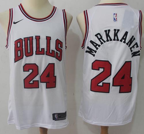 Nike Bulls #24 Lauri Markkanen White NBA Swingman Association Edition Jersey