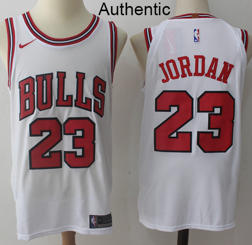 Nike Bulls #23 Michael Jordan White NBA Authentic Association Edition Jersey