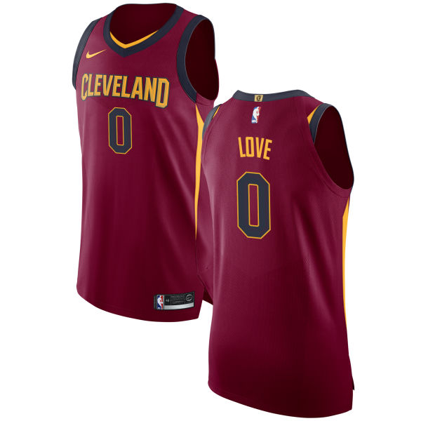 Nike Cavaliers #0 Kevin Love Red NBA Authentic Icon Edition Jersey