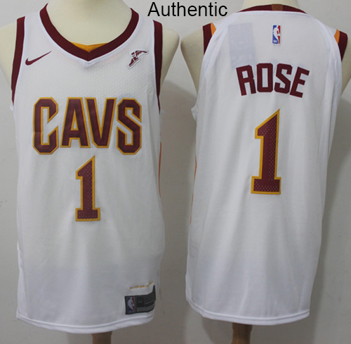 Nike Cavaliers #1 Derrick Rose White NBA Authentic Association Edition Jersey
