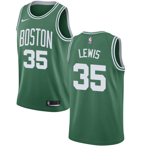 Nike Celtics #35 Reggie Lewis Green NBA Swingman Icon Edition Jersey
