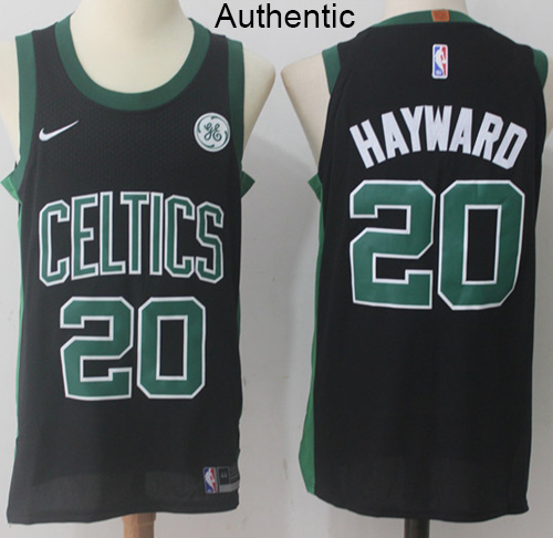 Nike Celtics #20 Gordon Hayward Black NBA Authentic Statement Edition Jersey