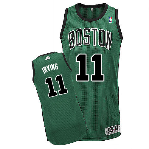 Celtics #11 Kyrie Irving Green(Black No.) Alternate Stitched NBA Jersey