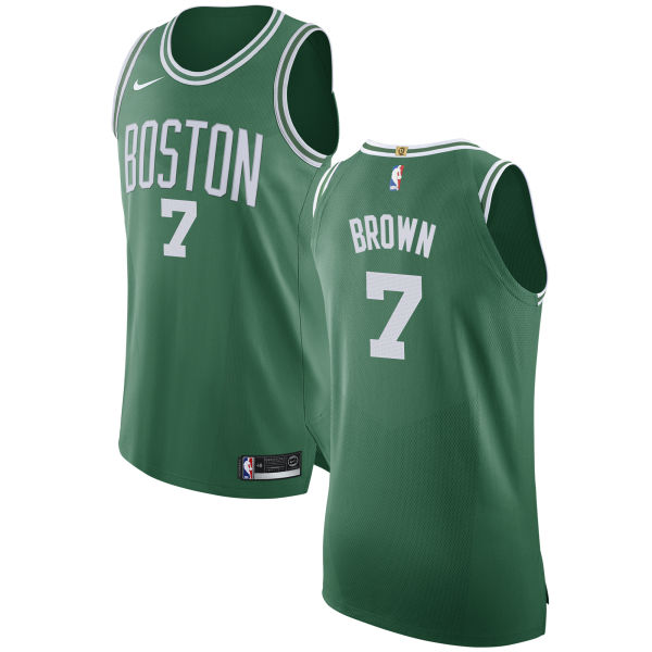 Nike Celtics #7 Jaylen Brown Green NBA Authentic Icon Edition Jersey