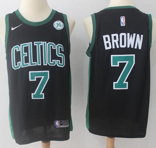 Nike Celtics #7 Jaylen Brown Black NBA Swingman Statement Edition Jersey