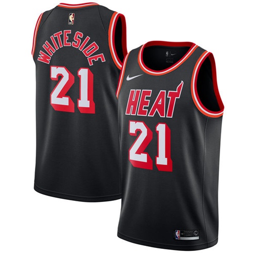 Nike Heat #21 Hassan Whiteside Black NBA Swingman Hardwood Classics Jersey