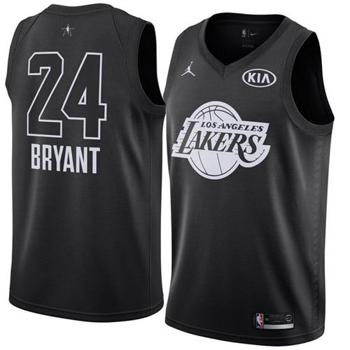 Nike Lakers #24 Kobe Bryant Black NBA Jordan Swingman 2018 All-Star Game Jersey