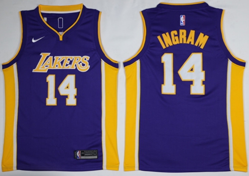 Nike Lakers #14 Brandon Ingram Purple NBA Swingman Statement Edition Jersey