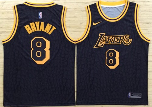 Nike Lakers #8 Kobe Bryant Black NBA Swingman City Edition Jersey