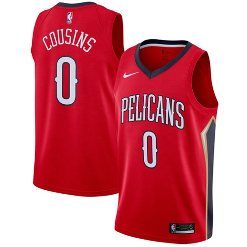 Nike Pelicans #0 DeMarcus Cousins Red NBA Swingman Statement Edition Jersey