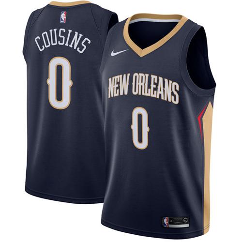 Nike Pelicans #0 DeMarcus Cousins Navy NBA Swingman Icon Edition Jersey
