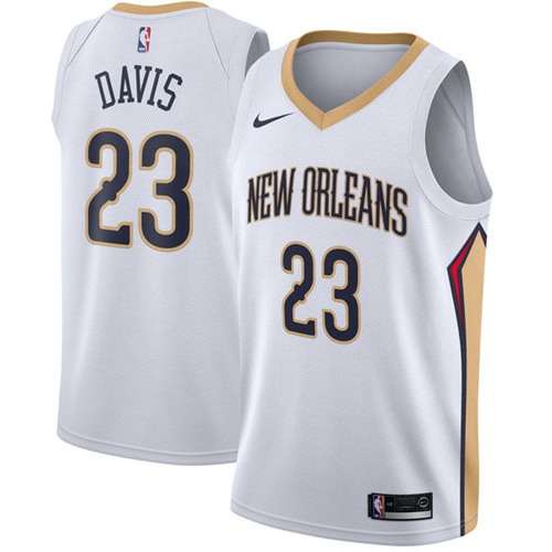 Nike Pelicans #23 Anthony Davis White NBA Swingman Association Edition Jersey