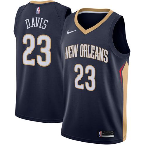 Nike Pelicans #23 Anthony Davis Navy NBA Swingman Icon Edition Jersey