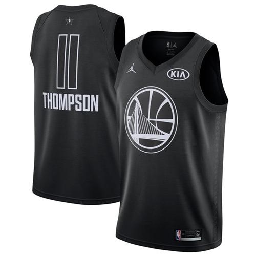 Nike Warriors #11 Klay Thompson Black NBA Jordan Swingman 2018 All-Star Game Jersey - Click Image to Close